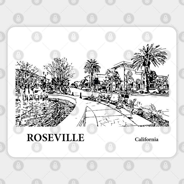 Roseville California Magnet by Lakeric